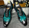 Handmade Two Tone Alligator Lace Up Shoes, Men's Classic Shoes, Party Shoes
