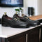 New Stylish Pure Black Hand Painted Loafer Shoes