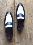 Handmade Men's Leather Loafers Split Toe Shoes - leathersguru