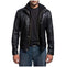 Mansions Damien Collier Black Leather, Men Hooded Leather Jacket - leathersguru