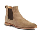 Bespoke Tan Chelsea Suede Slip On Boots - leathersguru