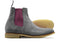Handmade Ankle High Chelsea Suede Boots, Men's Purple Gray Chelsea Boot