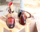 Handmade Madrid Strap leather ankle boots for men's - leathersguru