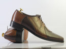 Bespoke Black & Brown Lace Up Shoe For Men - leathersguru