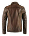 Men Genuine leather slim fit distress slim fit biker jacket - leathersguru