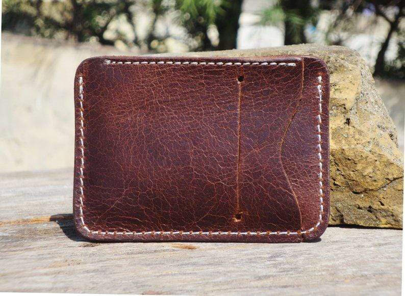 Sharsal Minimalist Leather Slim Wallet | Handmade & 100% Genuine Leather | Medium Size Leather Wallet | Best for Giving Gift to Friend, Family and