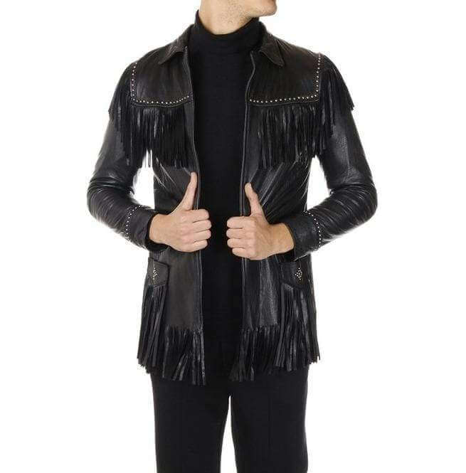 Western-Style Leather Jacket - Ready-to-Wear 1AAL0A