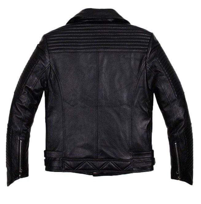 Men's Biker Leather Jacket, Men's Fashion Black Motorcycle Zipper Studs Jacket - leathersguru