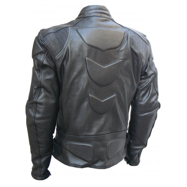 Motorcycle Protective Armor Men’s Black Leather Biker Jacket