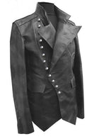 NEW HANDMADE MEN STEAM PUNK JACKET, REAL LEATHER JACKET