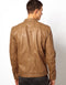 NEW HANDMADE Men Real Leather Jacket , Men Tan Brown Leather Jacket