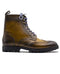 New Stylish Ankle High Men's Boots Wing Tip Leather Boots With Rubber Sole