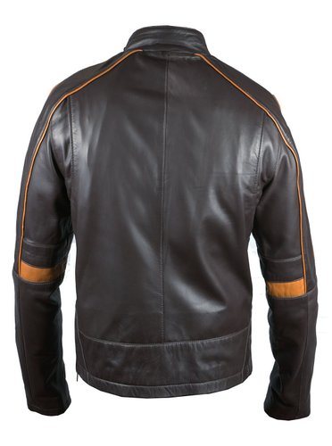Mens Brown Biker Leather Jacket,Men's Pure Leather Jacket
