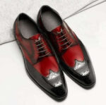 Men's Oxblood Wing Tip Brogue Leather Shoe - leathersguru