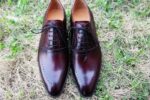 Bespoke Burgundy Leather Lace Up Stylish Shoe for Men