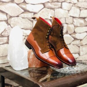 Handmade Ankle high Brown Grain Oak Calf Boots - leathersguru