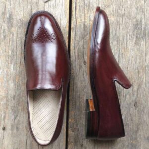 Handmade Men's Leather Loafers Shoes - leathersguru