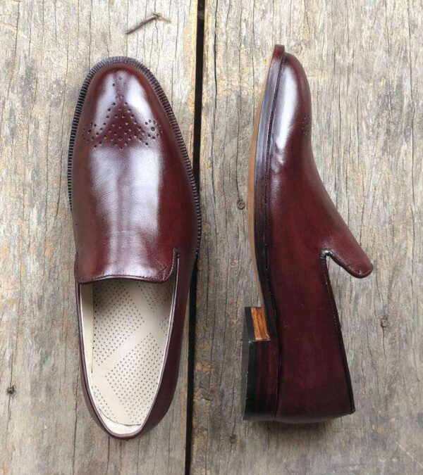 Handmade Men's Leather Loafers Shoes - leathersguru