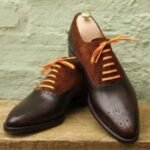 Bespoke Brown Leather Suede Lace Up Formal Boots