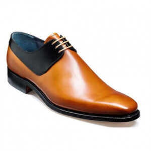 Bespoke Black & Tan Leather Lace Up Shoe for Men - leathersguru