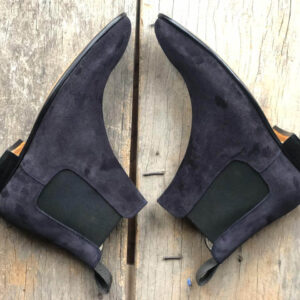 Bespoke Black Chelsea Suede Stylish Boots - leathersguru