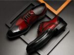 Men's Oxblood Wing Tip Brogue Leather Shoe - leathersguru