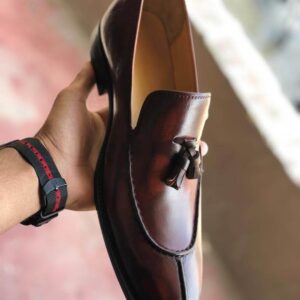 Handmade Men's Leather Loafers Split Toe Shoes - leathersguru