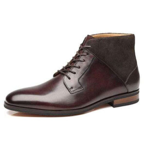 Handmade Brown Leather Suede Lace Up Boot - leathersguru