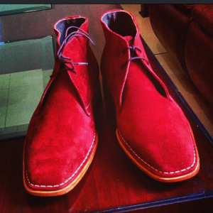 Bespoke Chukka Red Suede Lace Up Boot - leathersguru