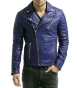 Leather Men's Lambskin Leather Bomber Biker Jacket - leathersguru