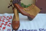 Handmade Men's Ankle Leather Suede Cap Toe Tan Brown Button Top Boot - leathersguru