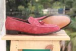 Handmade Tussle Slip Ons Shoes For Men's - leathersguru