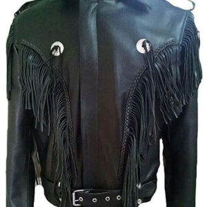 Men's Leather Tussles Bomber Biker Jacket - leathersguru