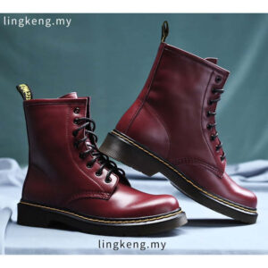 Handmade Burgundy Leather Wing Tip Chukka Boot