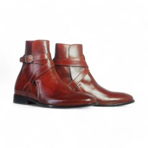 Ankle High Men's Burgundy Jodhpurs Leather Boot