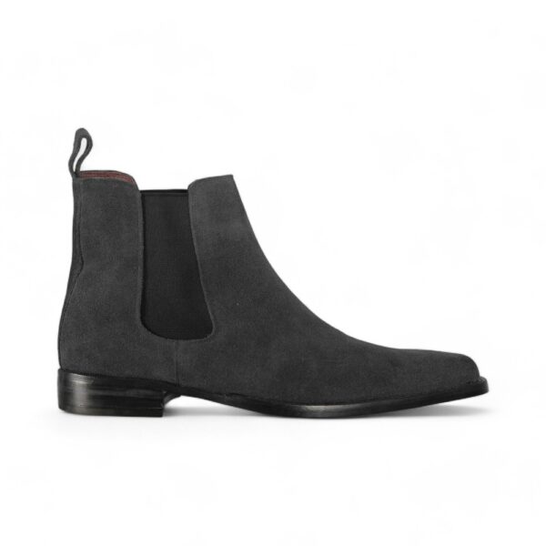 Bespoke Ankle High Black Chelsea Suede Boot - leathersguru