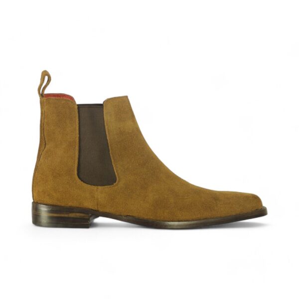 Bespoke Ankle High Brown Chelsea Suede Boot - leathersguru