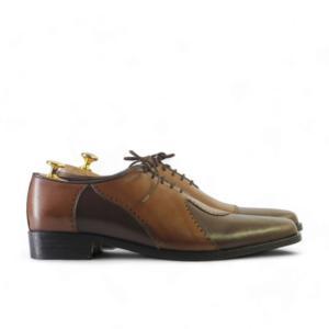 Bespoke Black & Brown Lace Up Shoe For Men - leathersguru