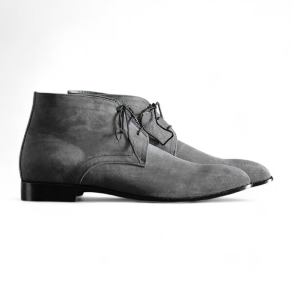 Bespoke Black Chukka Suede Lace Up Boots - leathersguru