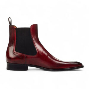 Bespoke Chelsea Burgundy Leather Boots