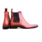 Bespoke Tan Chelsea Simple Leather Boots