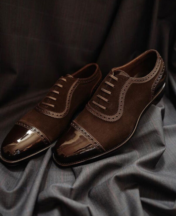 Best Wearing Handmade Chocolaty Classic Cap Toe Brown Lace Up Shoes