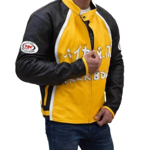 Biker Boyz Yellow Motorcycle Leather Jacket - leathersguru