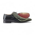 Bespoke Black Brogue Toe Lace Up Shoe for Men - leathersguru