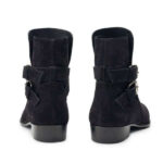 Handmade Black Jodhpurs Suede Buckle Boot - leathersguru