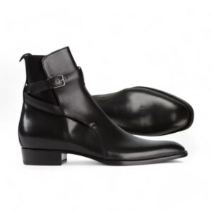 Ankle Boot Men's Black Jodhpurs Leather,Handmade Oxford Boot