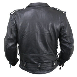 Black Leather Jacket Men's Fashion Biker Slimfit