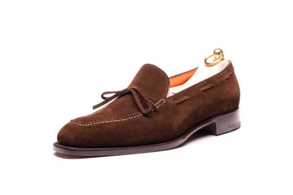 Bespoke Brown Suede Tussles Loafer Shoes for Men's - leathersguru