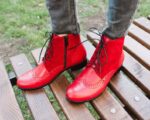Castaway Long Torch Red Quarter Suede,Wingtip Good Quality Real Leather Women High Ankle Boots