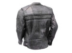 Double Zipper Leather Motorcycle Jacket, Men's Black Leather Jacket - leathersguru